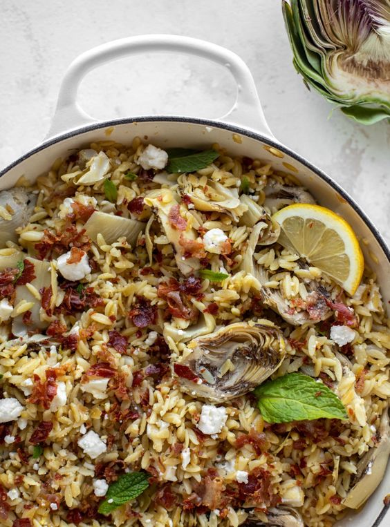 Artichokes and Orzo - Veg Out with Recipe for Success