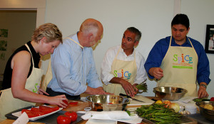 Cooking classes make great team building events.