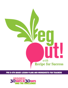 VegOut Pre K-5th Lesson Plans cover