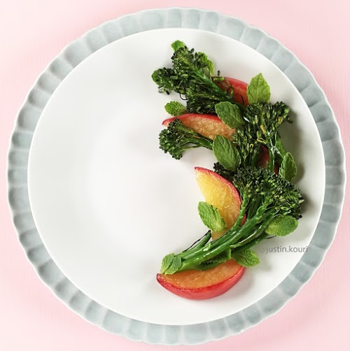 Roasted Broccolini &amp; Peaches - Veg Out with Recipe for Success
