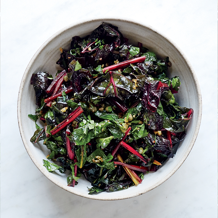 Wilted Swiss Chard with Shallots & Vinegar - Veg Out with Recipe for Success