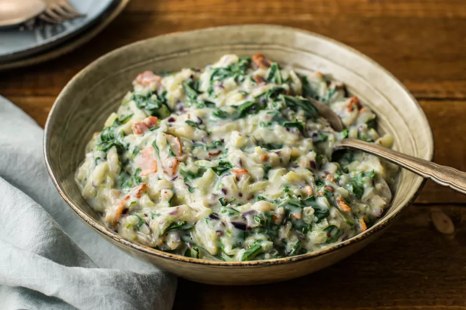 Creamed Swiss Chard With Bacon - Veg Out with Recipe for Success
